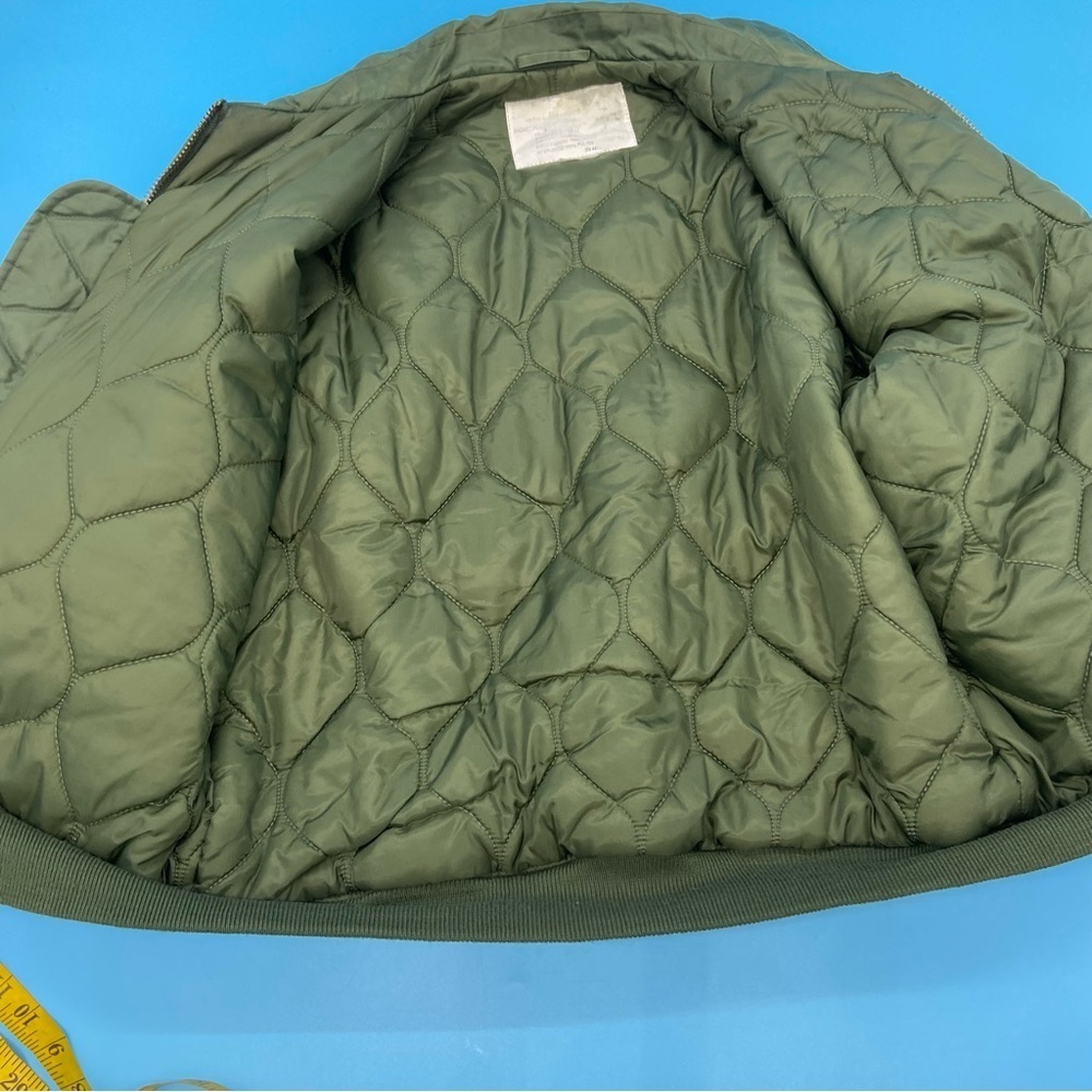 Vintage Pilot Flight USAF US Air Force Ultra Force Green Bomber Jacket Size XL. - Picture 6 of 10